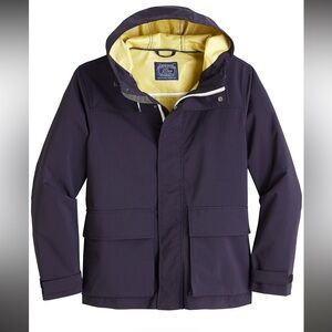NWOT - J Crew Men's Dark Blue Raincoat with Yellow Lining